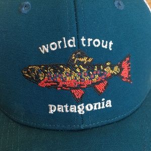 PATAGONIA WORLD TROUT TRUCKER HAT - BIG SUR BLUE